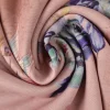 Sweaterstof / Jogging alpenfleece – Rozen & kraanvogel oudroze