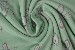 Sweaterstof / Jogging alpenfleece – Nijntje licht mintgroen