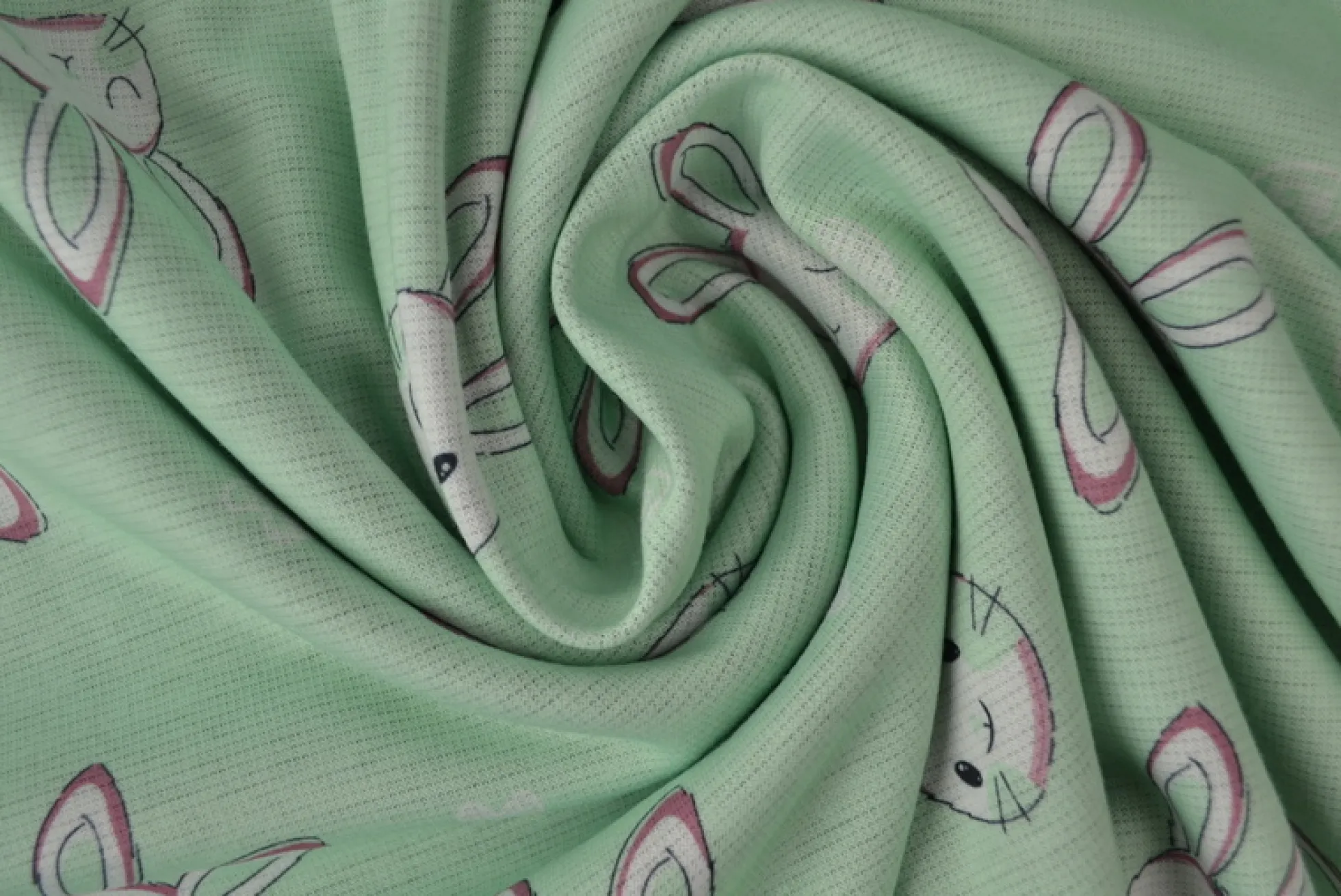Sweaterstof / Jogging alpenfleece – Nijntje licht mintgroen