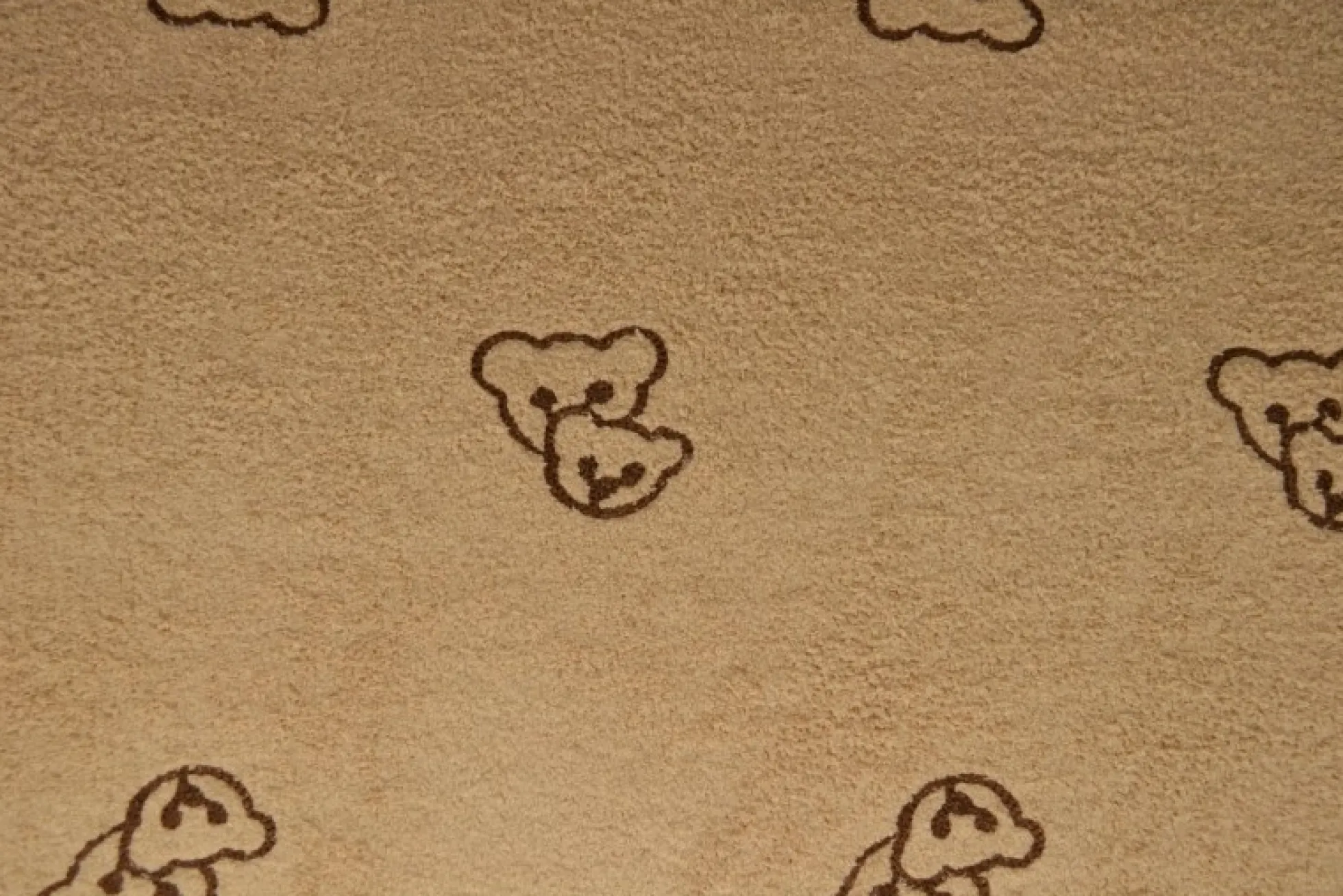 Teddy badstof – Beertjes beige