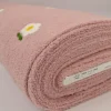 Teddy badstof – Bloemetjes oudroze