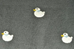 Teddy badstof – Eendjes donkergrijs