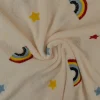 Teddy badstof – Regenbogen & sterretjes gebroken wit
