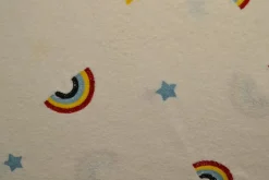 Teddy badstof – Regenbogen & sterretjes gebroken wit