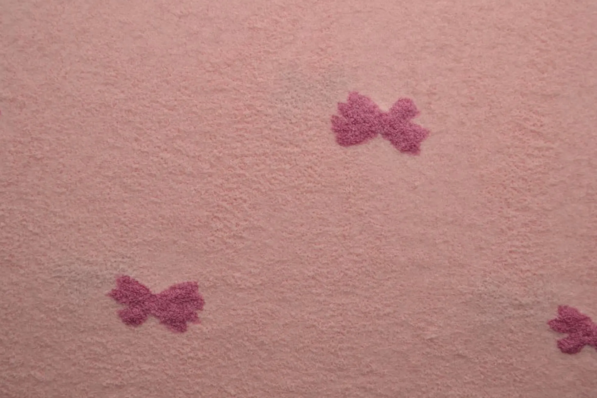 Teddy badstof – Roze strikjes