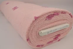 Teddy badstof – Roze strikjes
