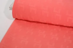 Travelstof – Koraalroze jacquard