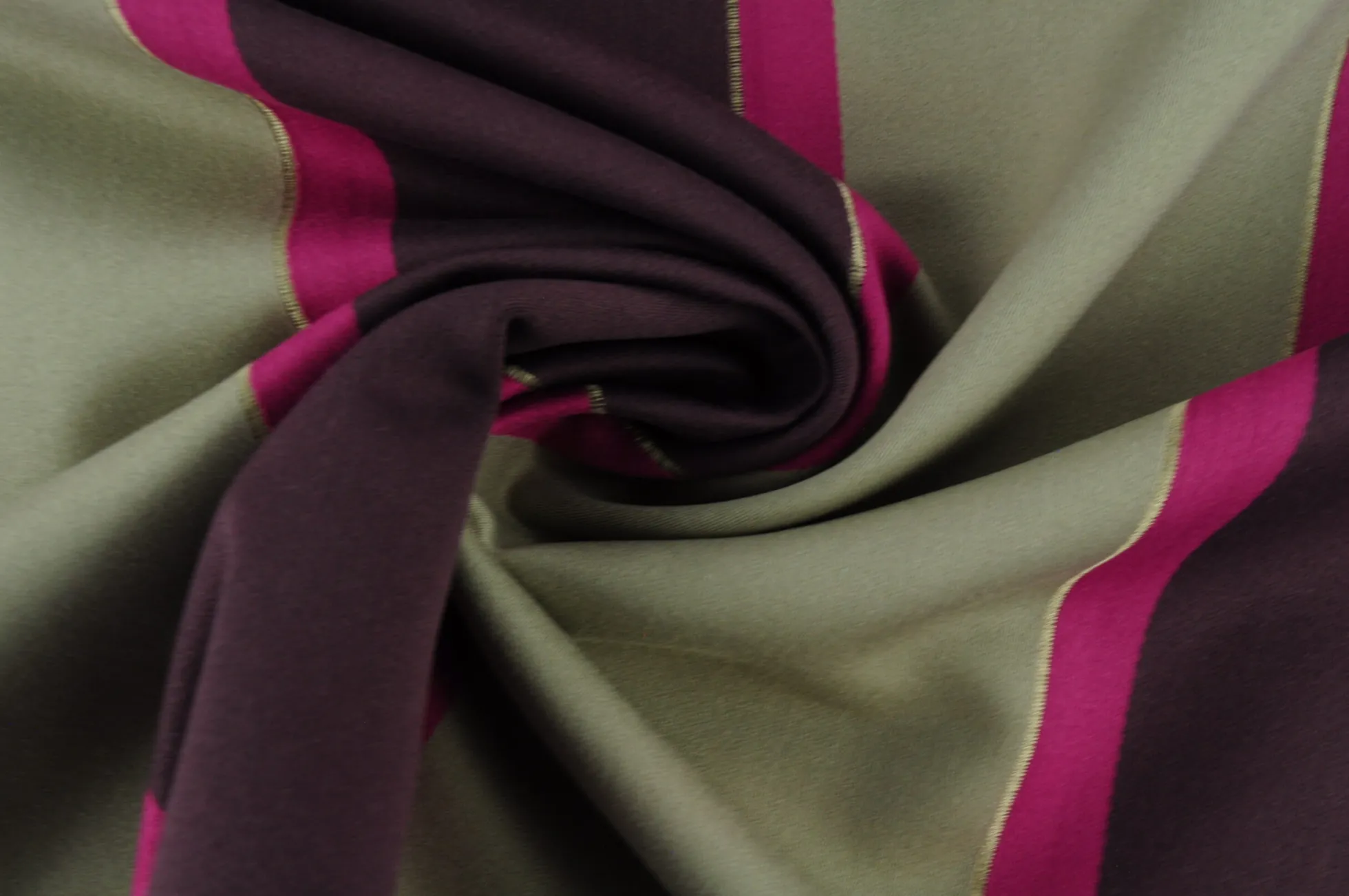 Verduisteringsstof – Gestreept cassis / taupe