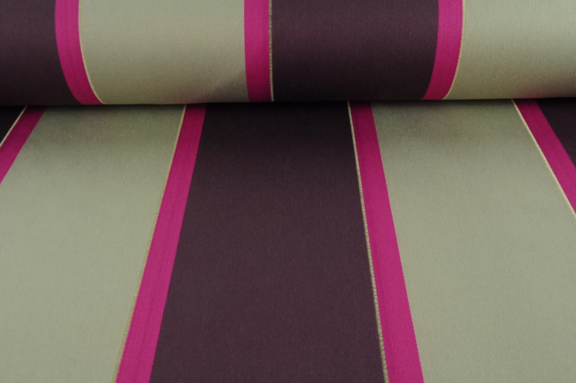 Verduisteringsstof – Gestreept cassis / taupe