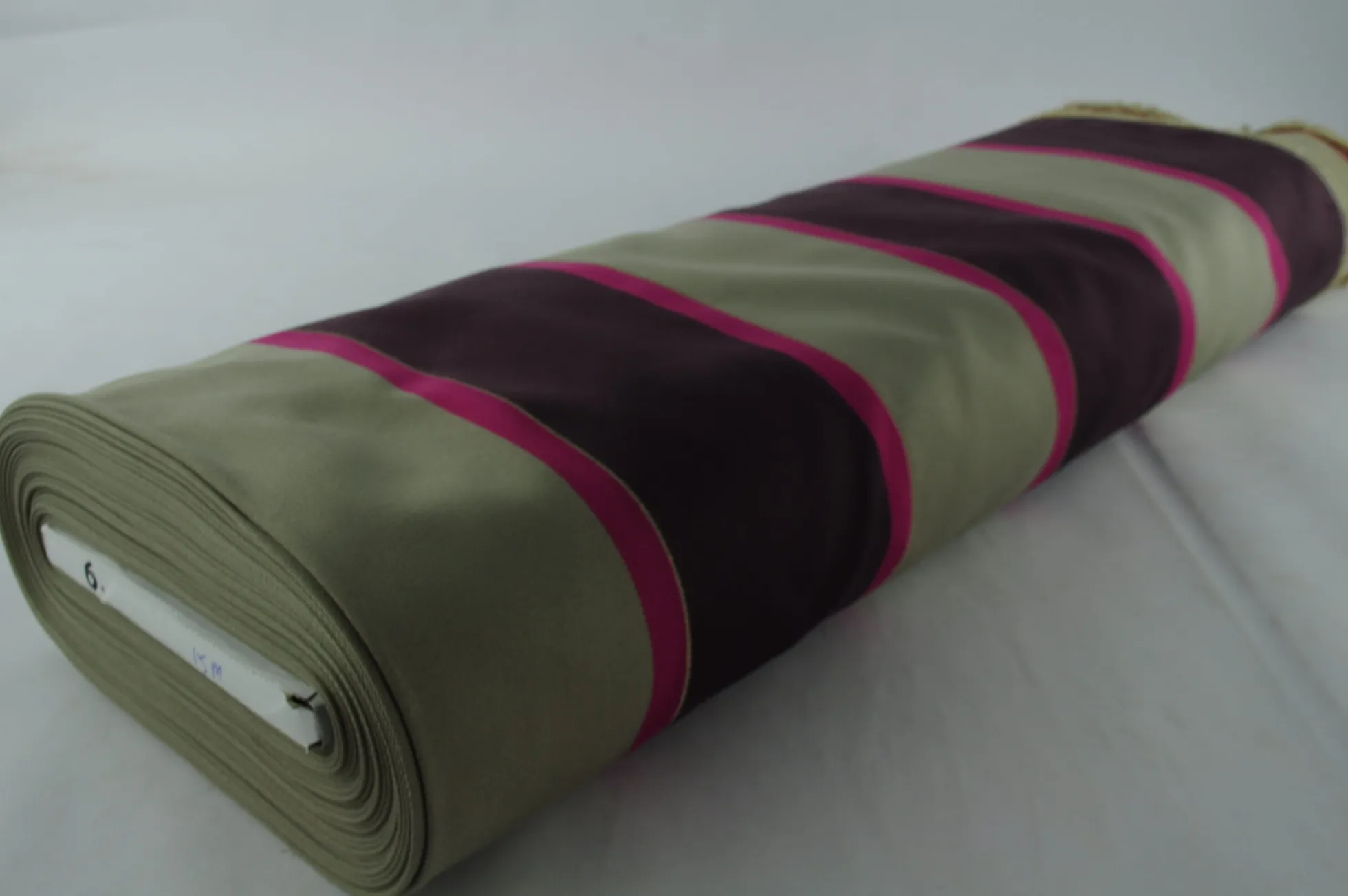 Verduisteringsstof – Gestreept cassis / taupe