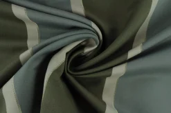 Verduisteringsstof – Gestreept taupe / oudgroen