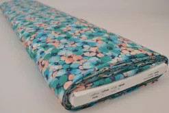 Viscose – Art bloom blue