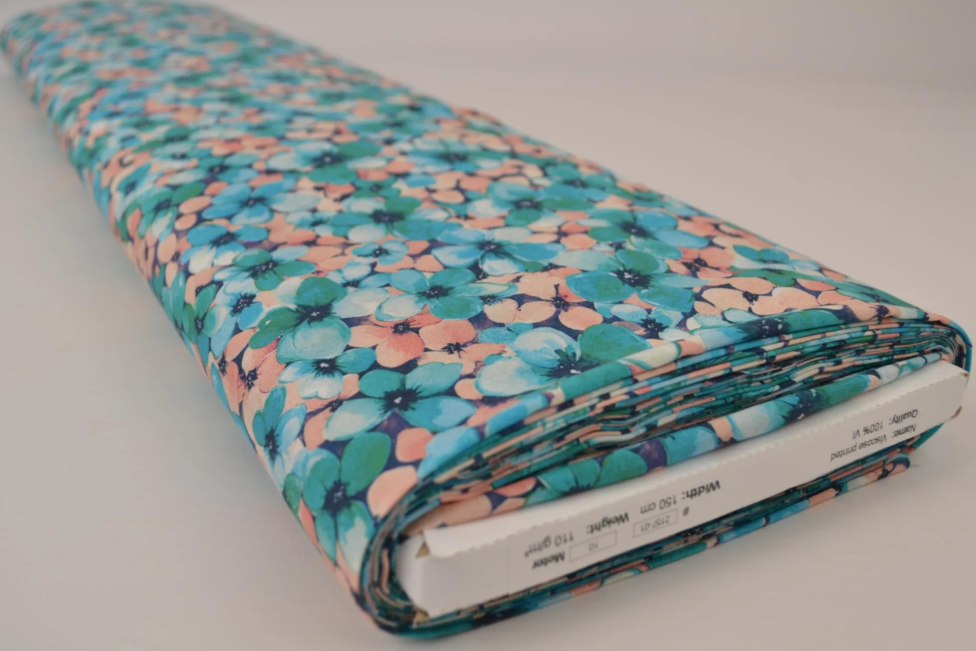 Viscose – Art bloom blue