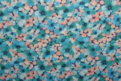 Viscose – Art bloom blue