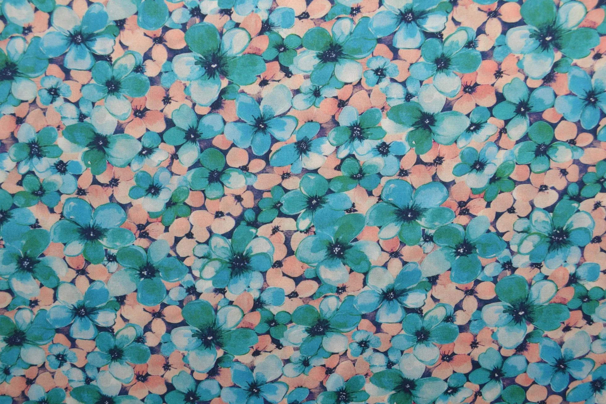 Viscose – Art bloom blue