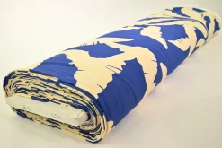 Viscose – Banana leaves blue