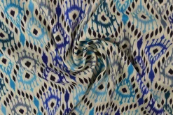 Viscose – Boho ikat blue