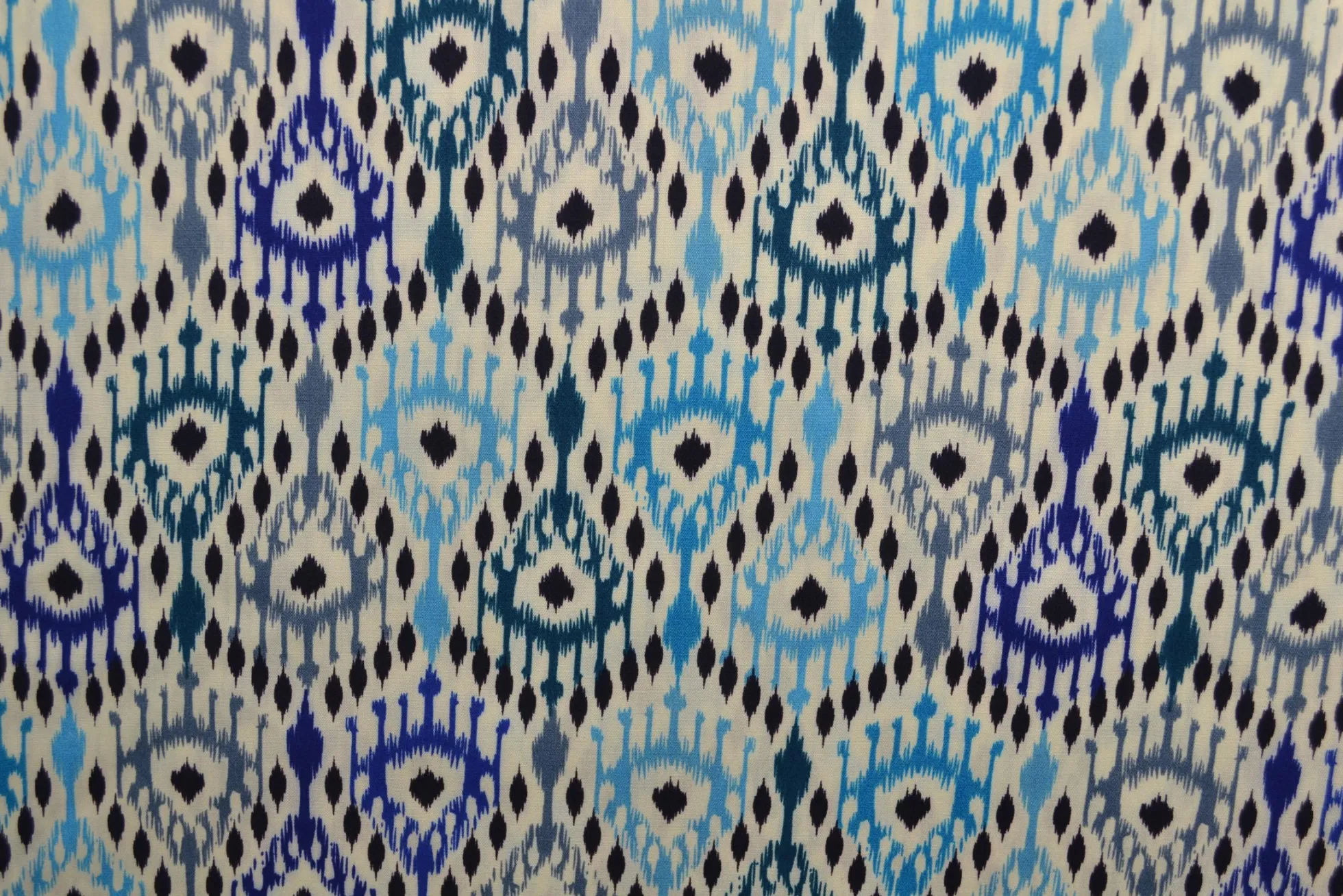 Viscose – Boho ikat blue