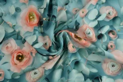 Viscose digitaal – Eucalyptus rose