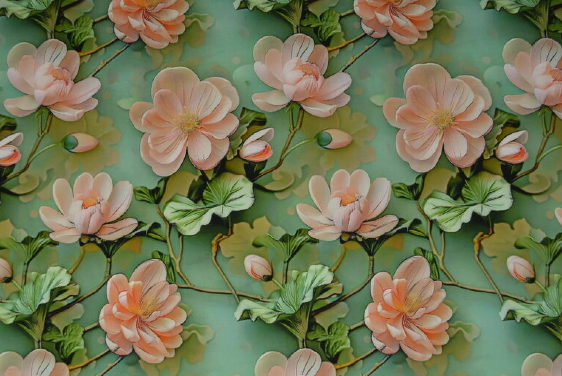 Viscose digitaal – Green blush