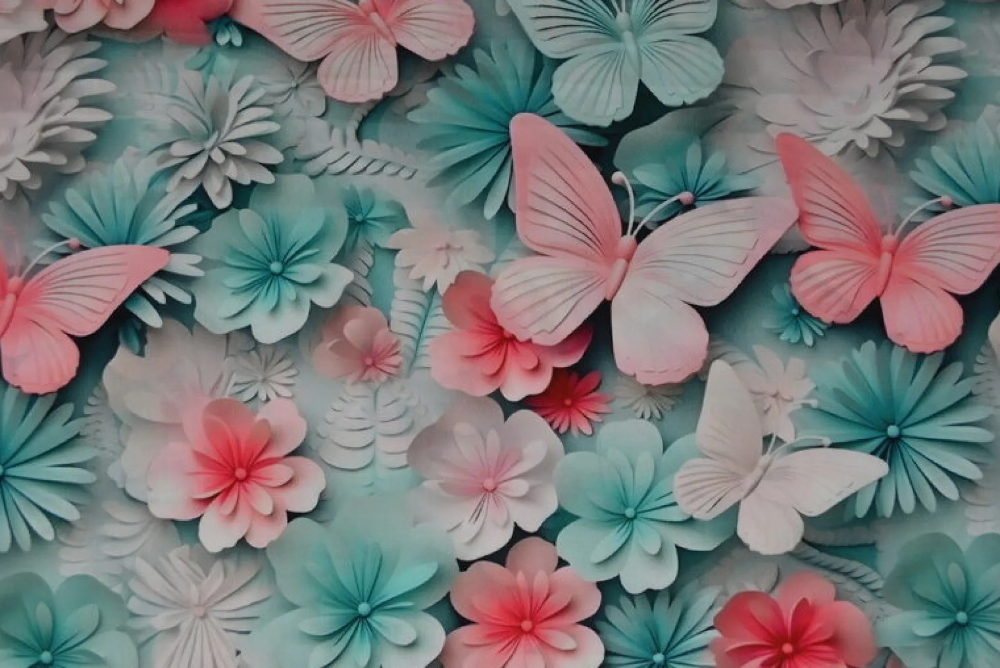 Viscose digitaal – Mint blossom
