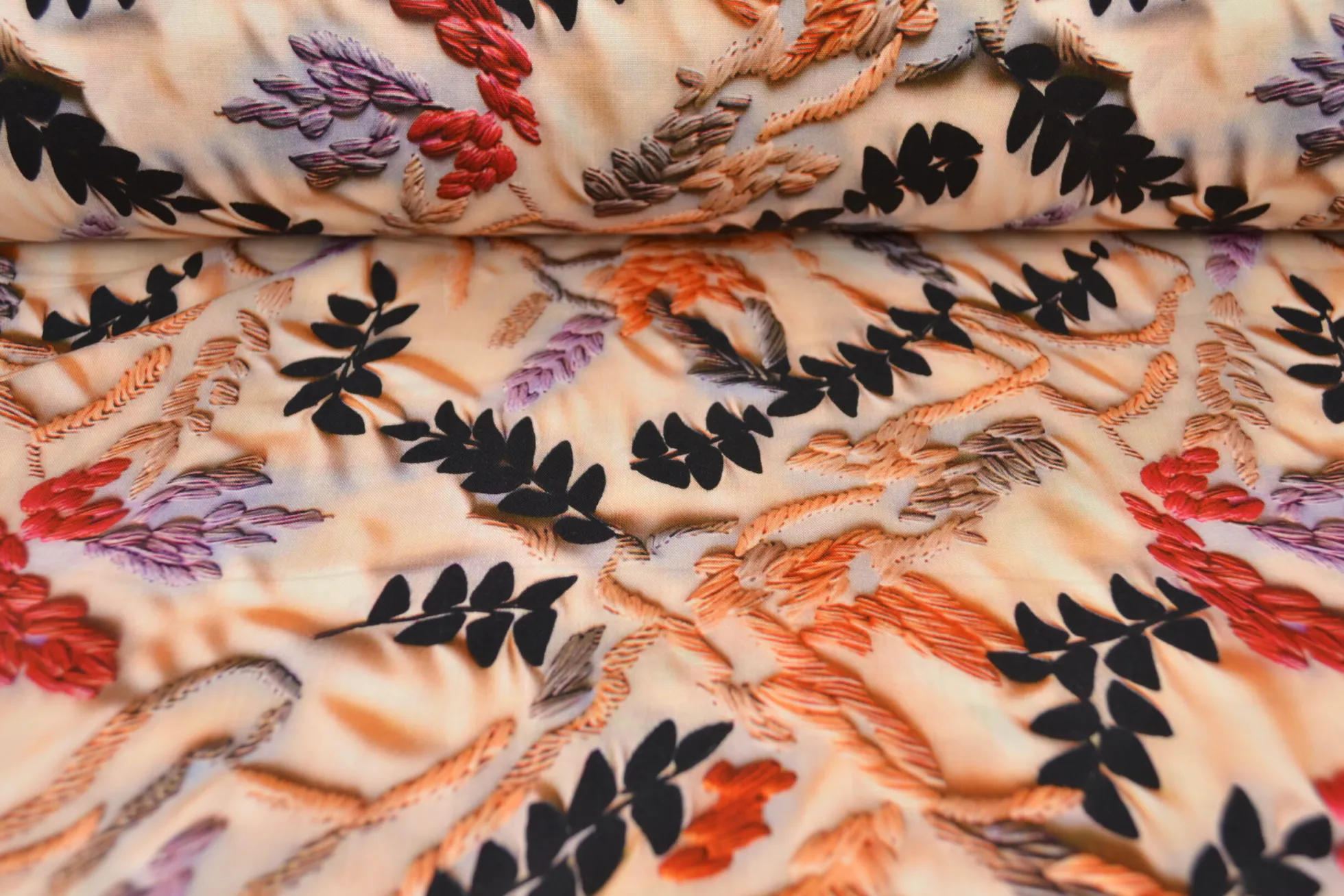 Viscose digitaal – Textured leaves & twig