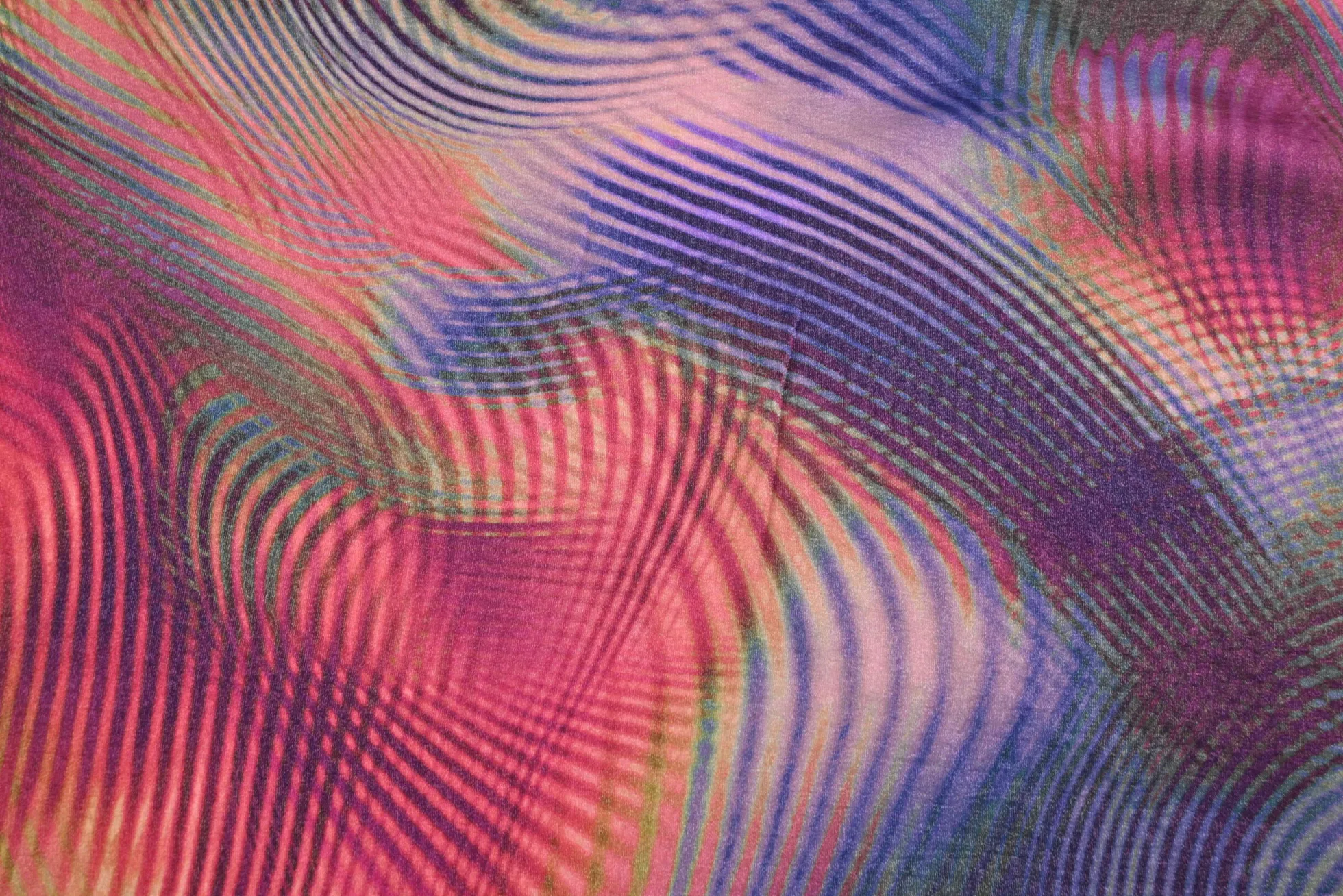 Viscose EcoVero – Glossy waves fuchsia & purple