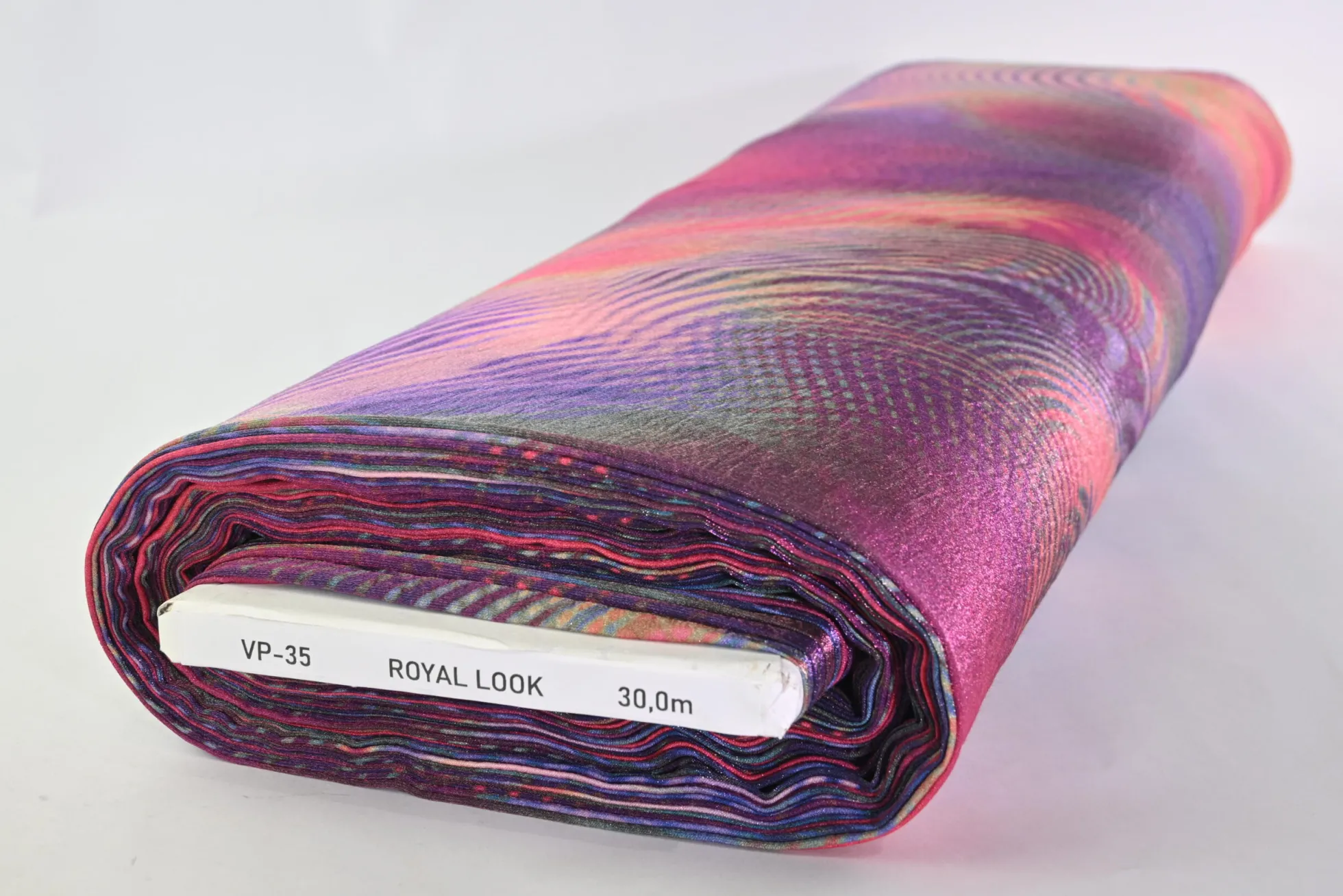 Viscose EcoVero – Glossy waves fuchsia & purple