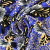 Viscose – Flower art blue