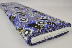 Viscose – Flower art blue