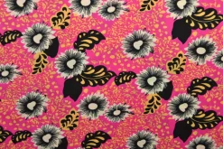 Viscose – Flower art pink
