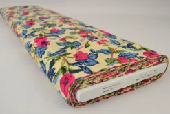 Viscose – Flower branch champagne