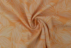 Viscose – Flower drawing ocher