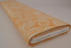 Viscose – Flower drawing ocher