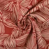 Viscose – Flower drawing red