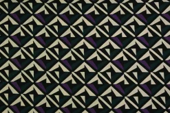 Viscose – Geo lines purple & black