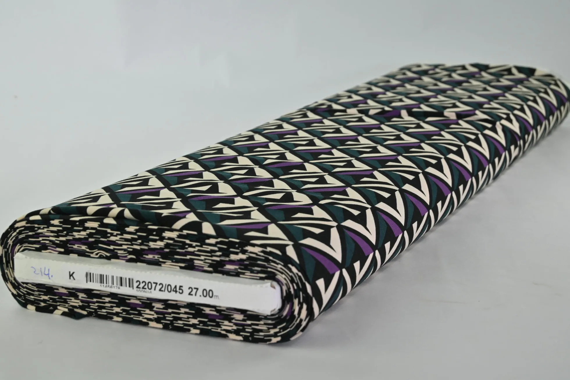 Viscose – Geo lines purple & black