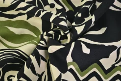 Viscose-katoen twill – Olive noir