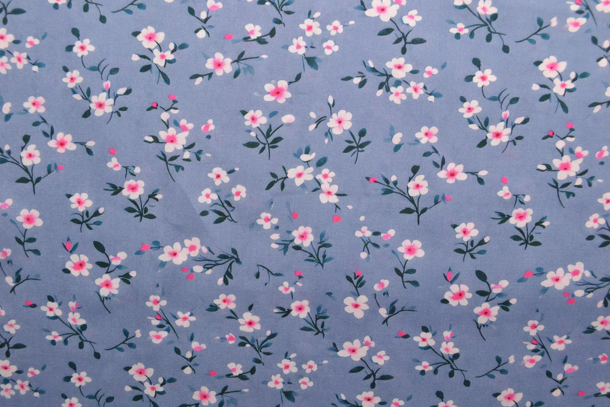 Viscose – Petite blossom old blue