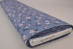 Viscose – Petite blossom old blue