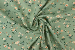Viscose – Petite blossom sage green
