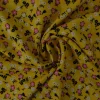 Viscose – Pink flowers on yellow