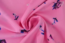 Viscose – Pink roses