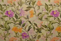 Viscose – Romantic garden beige