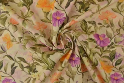Viscose – Romantic garden beige