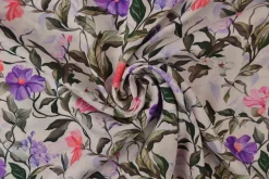 Viscose – Romantic garden white