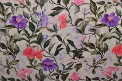 Viscose – Romantic garden white