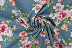 Viscose – Secret roses old blue