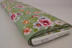 Viscose – Secret roses sage green