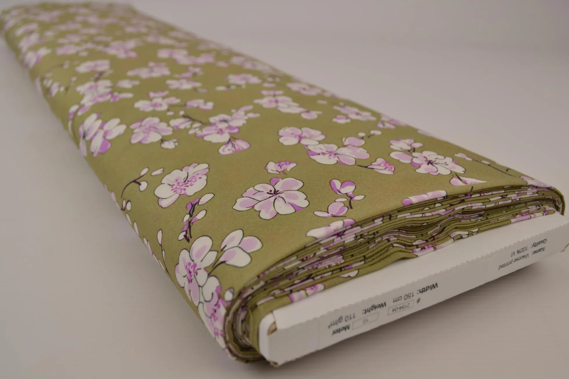 Viscose – Soft blossom moss green